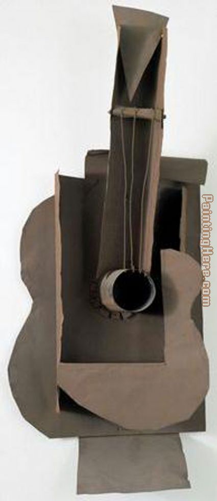 Maquette for Guitar painting - Pablo Picasso Maquette for Guitar art painting